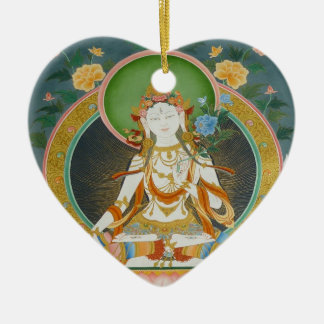 Weiße Tara-Verzierung Keramik Ornament