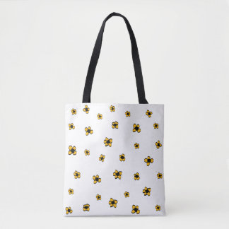 Weiße Tasche mit gelben Blumen