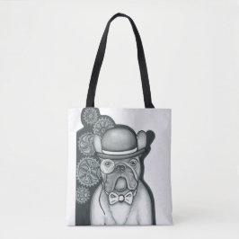 Weiße Taschentasche Sirs Bouledogue Tasche