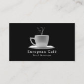 Weiße Tasse, Barista, Café, Coffeehouse Visitenkarte (Vorderseite)