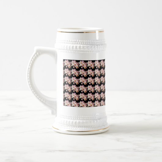 Weiße Tasse - Blume Design Tasse (Links)