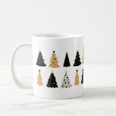 Weiße Tasse/Cups in Schwarz und Gold Weihnachtsbau Kaffeetasse (Links)