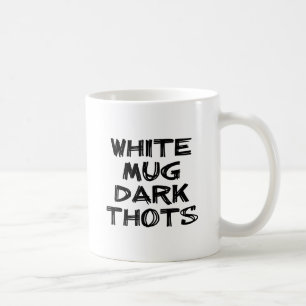 Weiße Tasse Dunkle Gedanken Funny Humor