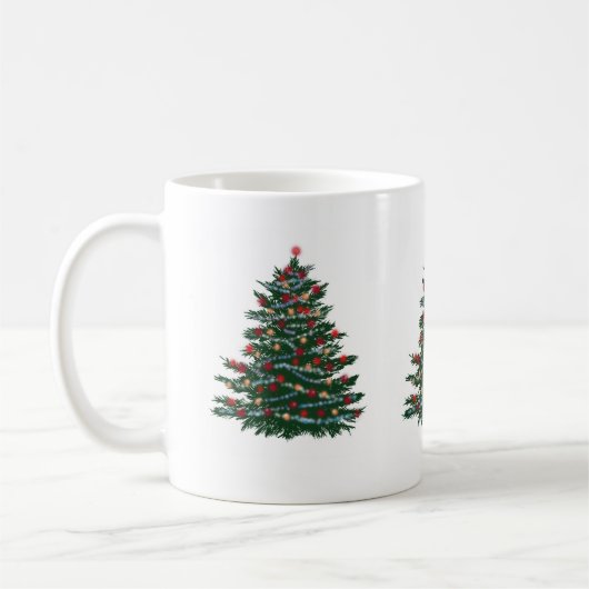 Weiße Tasse glückliche Ferien Neues Jahr (Links)