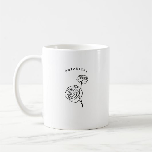 Weiße Tasse Handmade Design | Ästhetische Kaffeeta (Links)