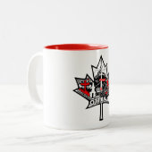 Weiße Tasse mit Ahornblatt von Kanada-Entwurf (Vorderseite Links)