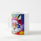 Weiße Tasse mit Alexanders Katze (Vorderseite Links)