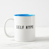 Weiße Tasse mit Black #SelfHype Lettering (Links)