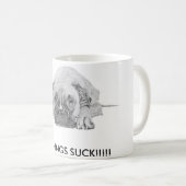 Weiße Tasse mit Boxerhundebild (VorderseiteRechts)