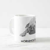 Weiße Tasse mit Boxerhundebild (Vorderseite Links)