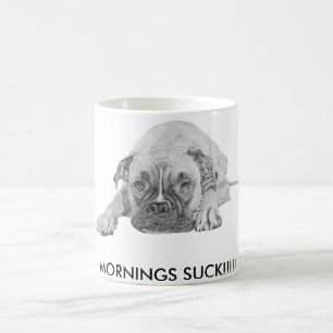 Weiße Tasse mit Boxerhundebild
