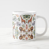 Weiße Tasse mit einem lebendigen Dschungeltier (Rechts)