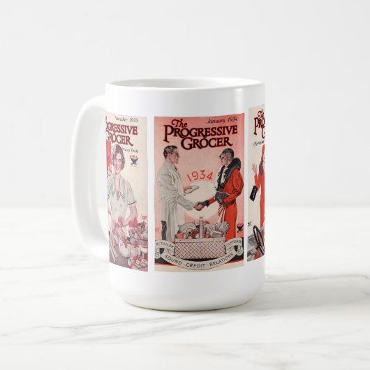 Weiße Tasse mit Emmett Watson art (Vorderseite Links)