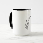 Weiße Tasse mit handgefertigtem Design (Vorderseite Links)