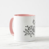 Weiße Tasse mit handgefertigtem Design (Vorderseite Links)