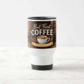 Weiße Tasse mit Holzoptik (Mittel)