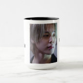 Weiße Tasse mit Jimin-Bild (Zentrum)