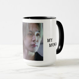 Weiße Tasse mit Jimin-Bild
