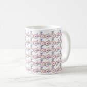 Weiße Tasse mit kleinem Fahrrad (VorderseiteRechts)