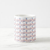 Weiße Tasse mit kleinem Fahrrad (Mittel)