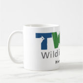 Weiße Tasse mit Logo (Links)