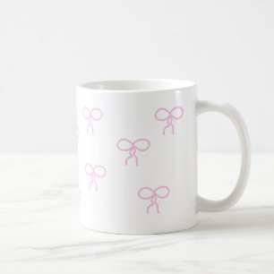 Weiße Tasse mit rosa Bogen