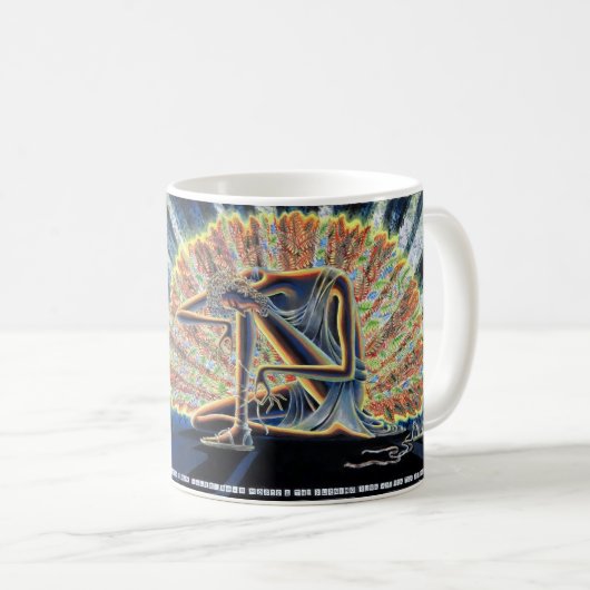 Weiße Tasse - Moses u. brennender Bush (VorderseiteRechts)