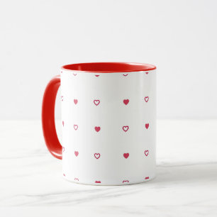 Weiße Tasse – Rote & Hohle Herzen