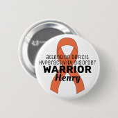 Weiße Taste für den ADHD-Warrior Ribbon Button (Vorne & Hinten)
