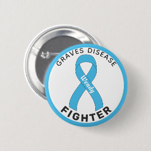Weiße Taste für Graves Disease Fighter Ribbon Button