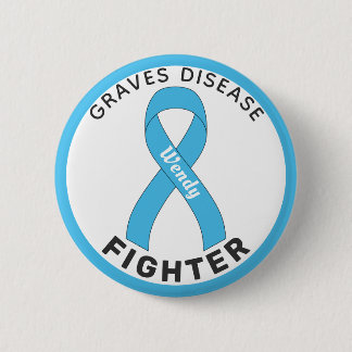 Weiße Taste für Graves Disease Fighter Ribbon Button