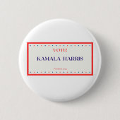 Weiße Taste für Kamala Harris Button (Vorderseite)
