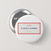 Weiße Taste für Kamala Harris Button (Vorne & Hinten)