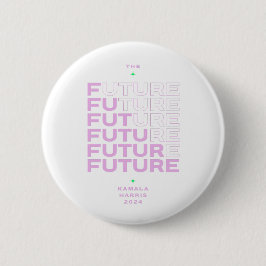 Weiße Taste für Kamala Harris "The Future"-Logo Button