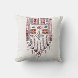 Weiße Tatreez Thobe Kunstwerk Muster Henna Dekorat Kissen