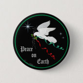 Weiße Taube Button (Vorderseite)