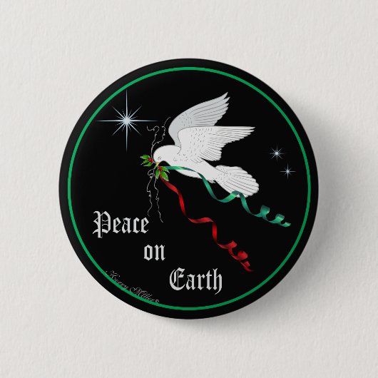 Weiße Taube Button (Vorderseite)