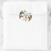 Weiße Taube christliche Weihnachtstouren Runder Aufkleber (Tasche)