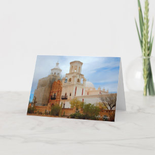 Weiße Taube der Wüste San Xavier Arizona Dankeskarte