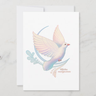 Weiße Taube Einladung