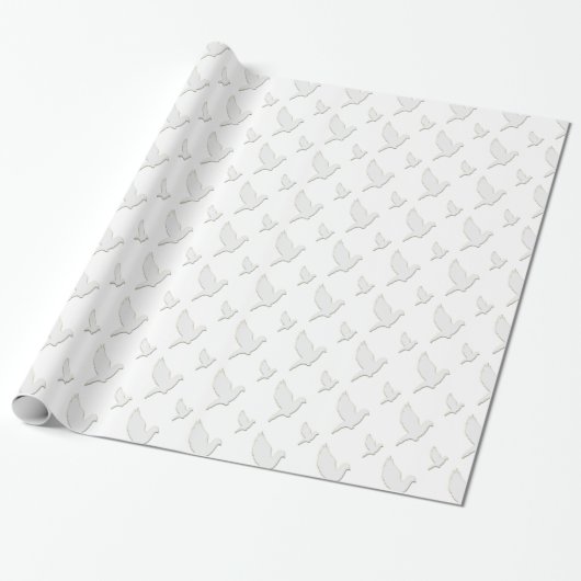 Weiße Taube Geschenkpapier (Ungerollt)