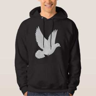 Weiße Taube Hoodie