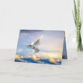 Weiße Taube im Flug Karte (Rückseite)