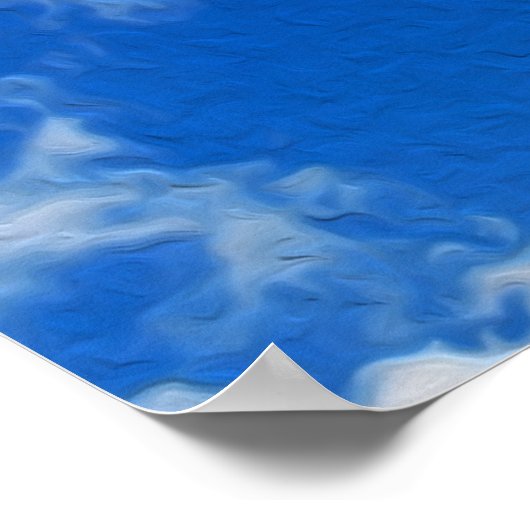 Weiße Taube im Flug Poster (Ecke)