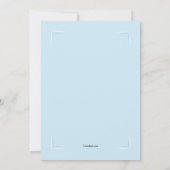 Weiße Taube in blauer religiöser Einladung (Rückseite)