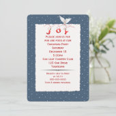 Weiße Taube in Schneeflocken Party Einladung (Stehend Vorderseite)