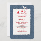 Weiße Taube in Schneeflocken Party Einladung (Vorderseite)