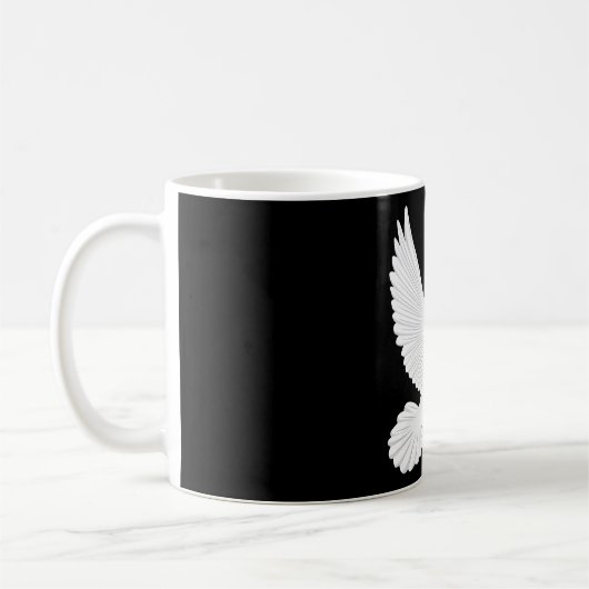 Weiße Taube Kaffeetasse (Links)