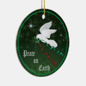 Weiße Taube Keramik Ornament (Rechts)