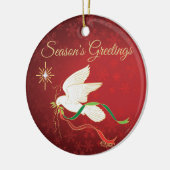 Weiße Taube Keramik Ornament (Links)